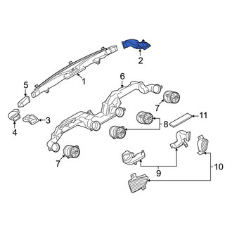 Mazda OE - Front Right Windshield Defroster Nozzle