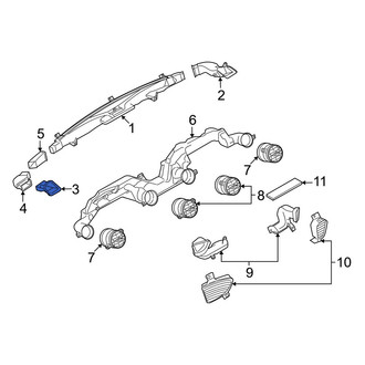 Mazda OE - Front Left Outer Windshield Defroster Nozzle