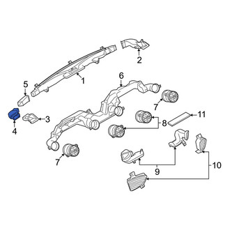 Mazda OE - Front Center Left Windshield Defroster Nozzle