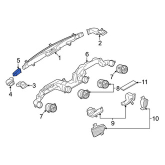 Mazda OE - Front Left Inner Windshield Defroster Nozzle