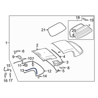Mazda OE - Left Convertible Top Seal Bracket