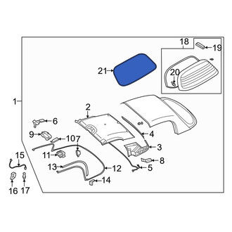 Mazda OE - Rear Back Glass Seal
