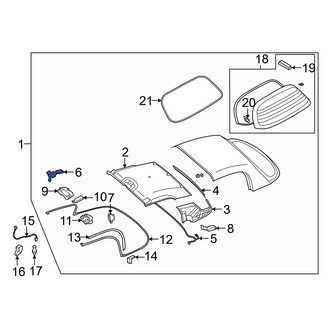 Mazda OE - Front Convertible Top Latch