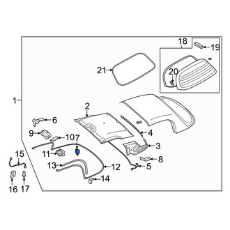 Mazda OE - Right Convertible Top Latch