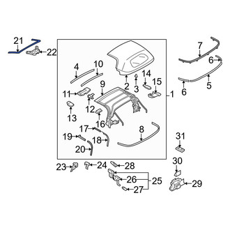 Mazda OE - Convertible Top Seal