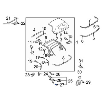 Mazda OE - Convertible Top Stowage Compartment Drain Hose