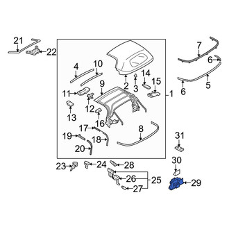 Mazda OE - Convertible Top Lock Pad