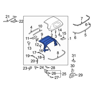 Mazda OE - Convertible Top Frame Guide