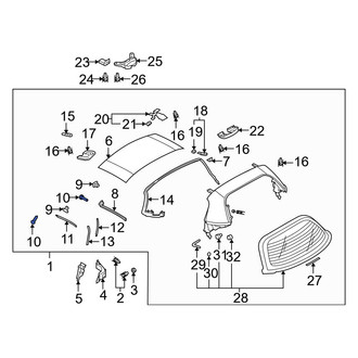 Mazda OE - Convertible Top Seal Screw