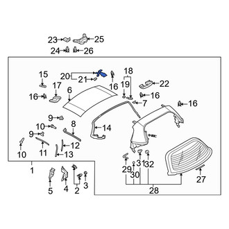 Mazda OE - Convertible Top Latch