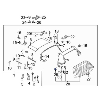 Mazda OE - Convertible Top Stowage Compartment Drain Hose