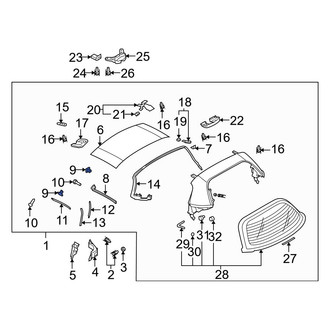 Mazda OE - Roof Luggage Carrier Side Rail Nut