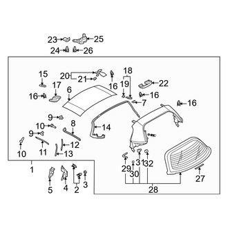 Mazda OE - Retractable Top - Top & Components (Top Assembly)