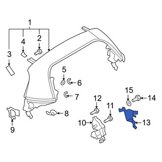 Mazda OE - Left Convertible Top Motor Bracket