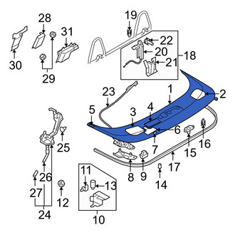 Mazda OE - Convertible Top Stowage Compartment Lid