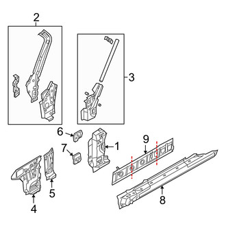 Mazda OE - Pillars, Rocker & Floor - Hinge Pillar