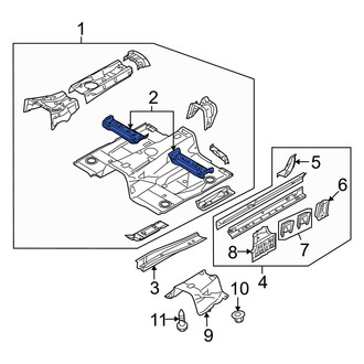 Mazda OE - Front Left Floor Pan Crossmember