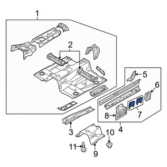 Mazda OE - Front Floor Side Rail Reinforcement
