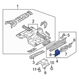 Mazda OE - Front Left Rocker Panel Reinforcement