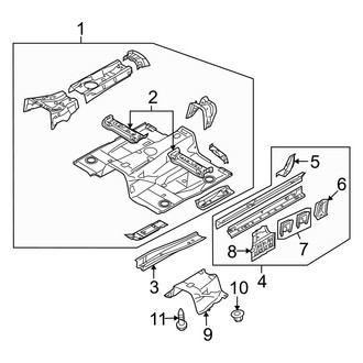 Mazda OE - Pillars, Rocker & Floor - Floor & Rails