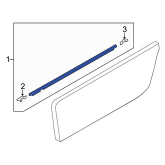 Mazda OE - Front Left Door Window Belt Weatherstrip