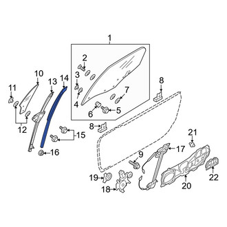 Mazda OE - Front Left Door Window Division Bar