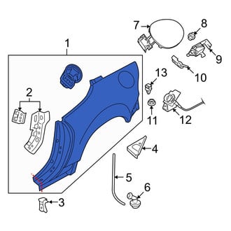 Mazda OE - Rear Left Outer Quarter Panel