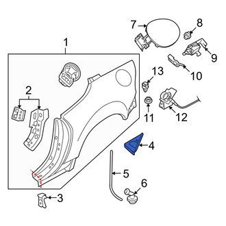 Mazda OE - Rear Right Quarter Panel Extension