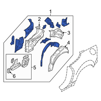 Mazda OE - Rear Right Inner Quarter Panel