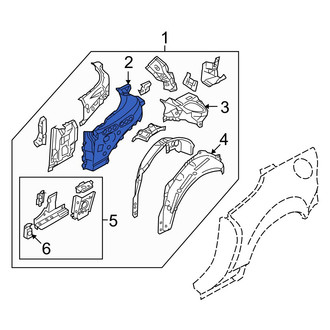 Mazda OE - Rear Left Inner Quarter Panel