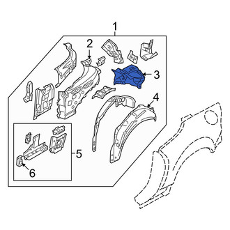 Mazda OE - Rear Left Upper Quarter Panel Reinforcement
