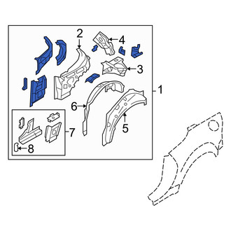 Mazda OE - Rear Left Inner Quarter Panel