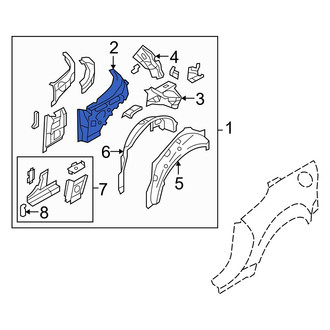 Mazda OE - Rear Left Inner Quarter Panel