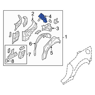 Mazda OE - Left Lower Quarter Panel Reinforcement