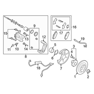 Mazda OE - Rear Suspension - Brake Components