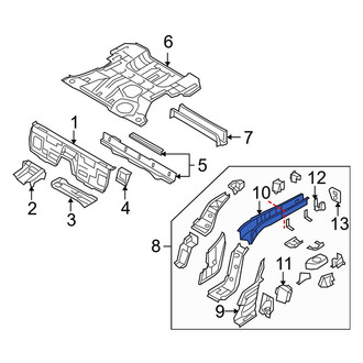 Mazda OE - Rear Left Frame Side Member