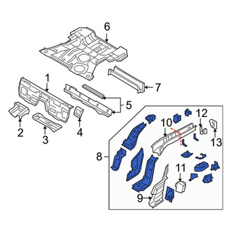 Mazda OE - Rear Left Frame Side Member Assembly