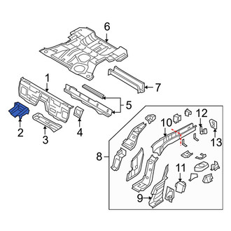 Mazda OE - Rear Center Floor Pan Reinforcement
