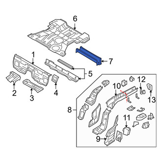 Mazda OE - Rear Floor Pan Crossmember