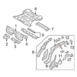 Mazda OE - Rear Body & Floor - Floor & Rails (With Retractable Hard Top)