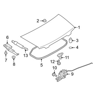 Mazda OE - Trunk Lid - Lid & Components (W/O Retractable Hard Top)