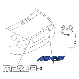 Mazda OE - Rear Deck Lid Emblem