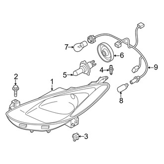 Mazda OE - Front Lamps - Headlamp Components
