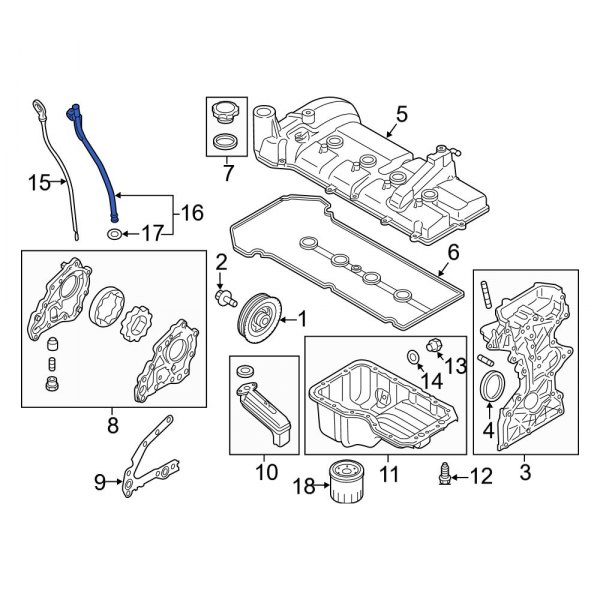 Engine Oil Dipstick Tube