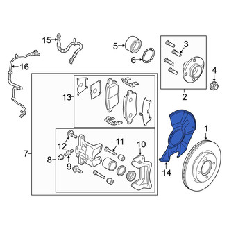 Mazda OE - Front Left Brake Dust Shield