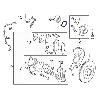 Mazda OE - Front Wheel Bearing Snap Ring