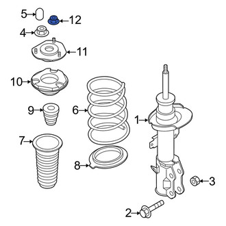 Mazda OE - Suspension Strut Mount Nut