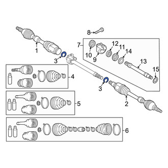 Mazda OE - Rear Drive Axle Shaft Lock C-Clip