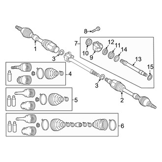 Mazda OE - Front Suspension - Drive Axles (Standard Tr)