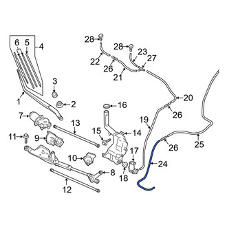 Mazda OE - Front Windshield Washer Hose